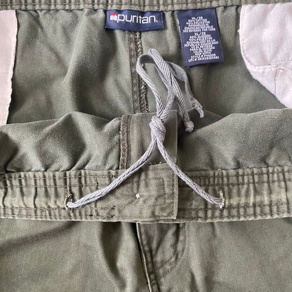 Puritan men XL cotton blend pull on casual chino pants olive green - Picture 10 of 14